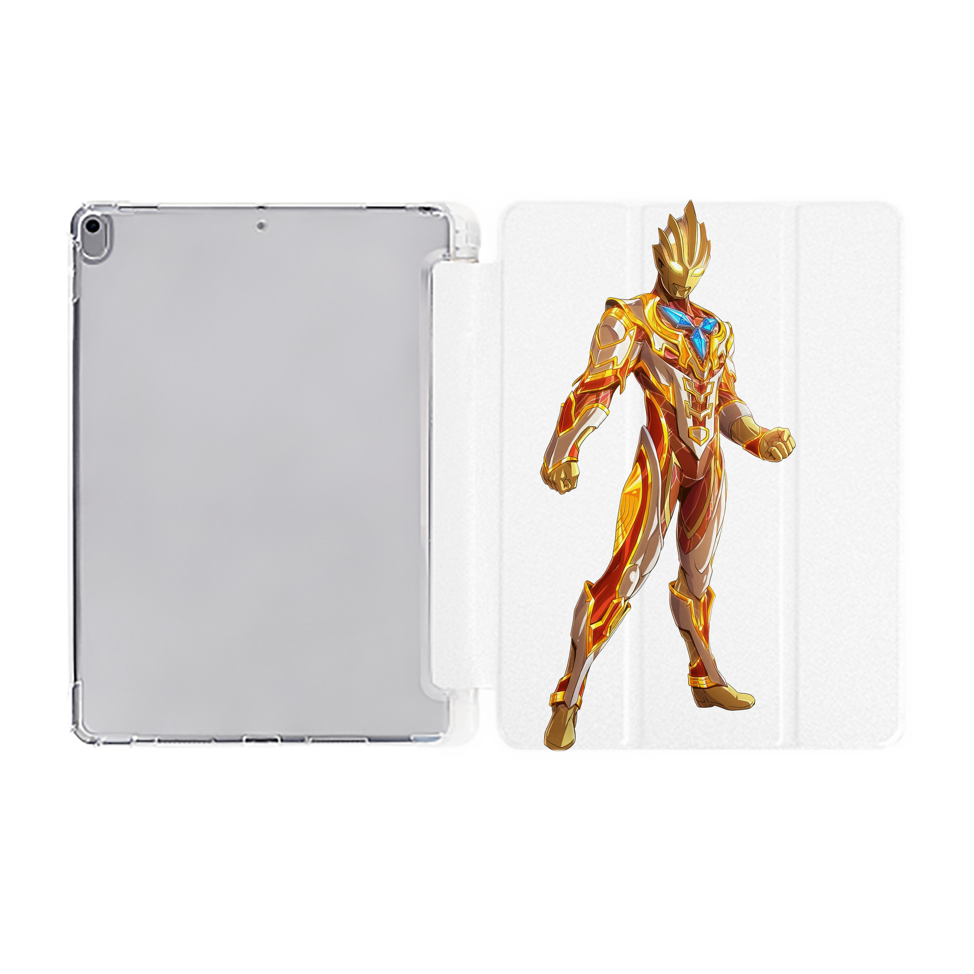 （画像用） ウルトラマン Ultraman IPad ケース ペン収納付き 三つ折りスタンド PUレザー×シリコン 対応機種9.5/10.5/10.9インチ